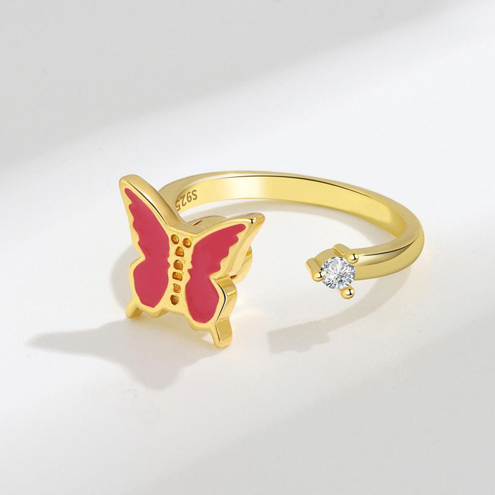 Shining Luminous Creative Rose Rotating Ring Female Delicate and Elegant Gift for Good Friends Fine Workmanship Jewellery Current Fashion Trends