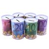 1Pc Euro Dollar Money Box Safe Cylinder Piggy Bank Banks For Coins Deposit Boxes
