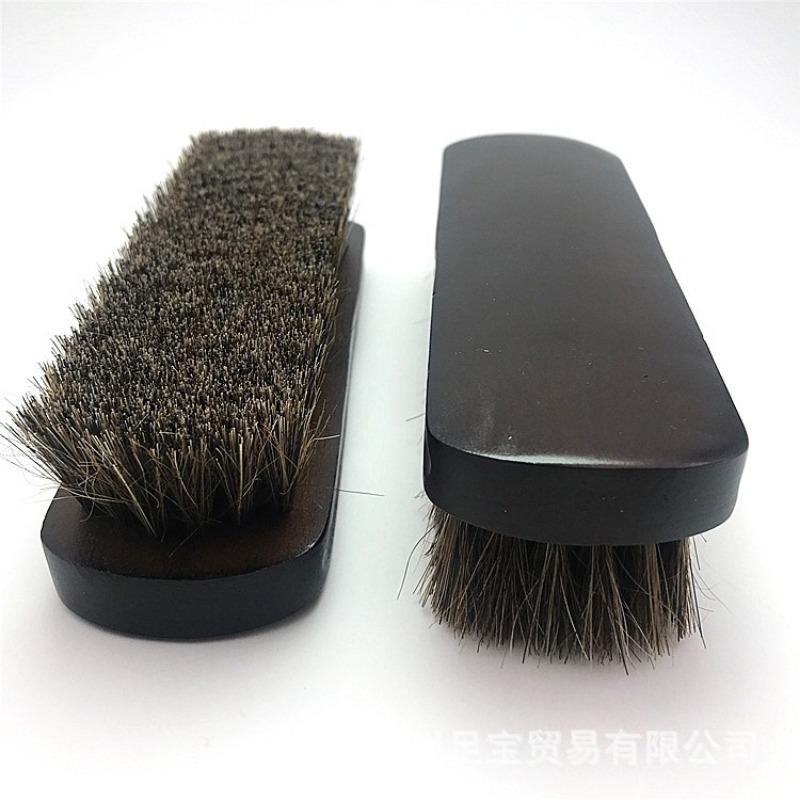 Hemuma Haarschuhbürste, ölpoliert, mattes Wildleder, Wildleder und grau entferntes Lederwerkzeug, dunkelbraun 17cm