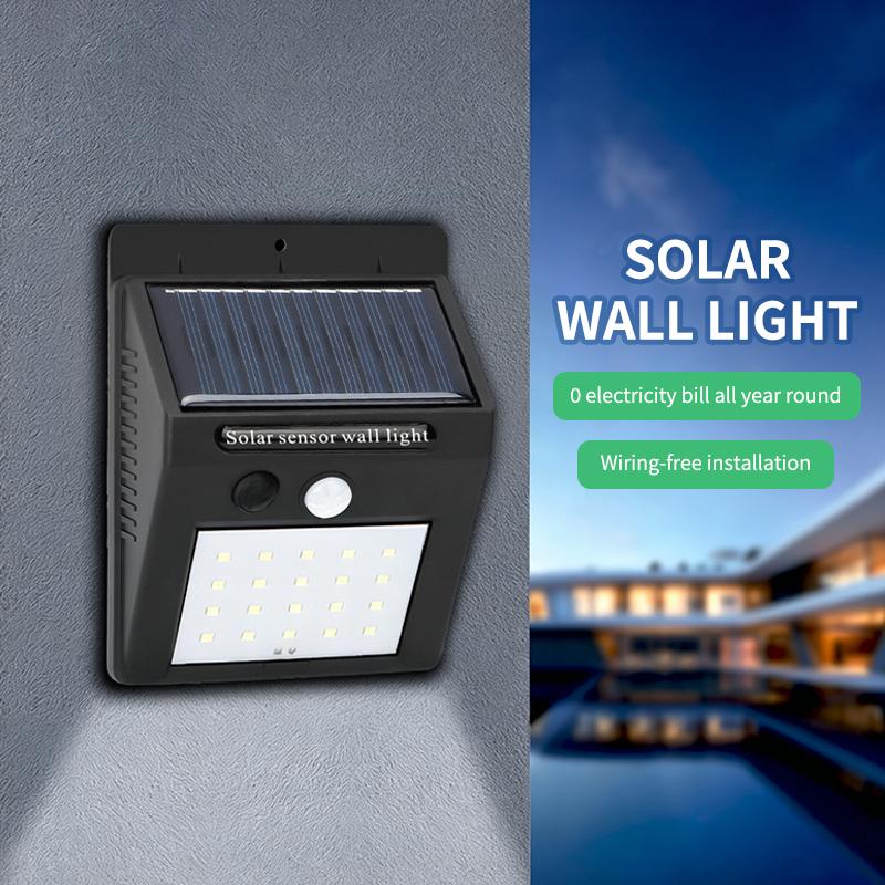 1 Set Solar Powered Garden Lights with Motion Sensor 3 Modes Clip-on Easy Mount for Backyard Lighting