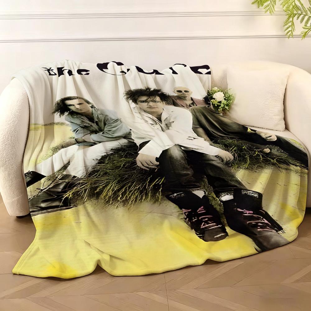 Band T-The Cure Throw Soft Warm Flannel Fleece Throw Blanket, Cozy Plush for Sofa Bed & All Seasons