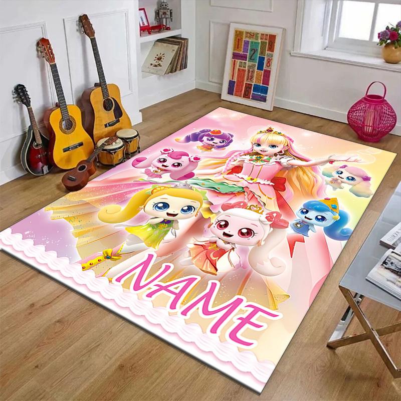 Custom Catch Teenieping Magic Sweethear Mat Personalized Name, Polyester Washable Indoor Entryway Rug, Gift for Christmas, Easter, Thanksgiving Day