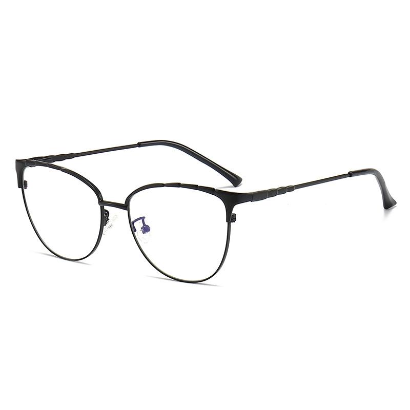 New Metal Anti Blue Light Glasses Flat Lens Eyeglasses Frames Women Men Fashion Luxury Brand Eyewear Glasses Frame
