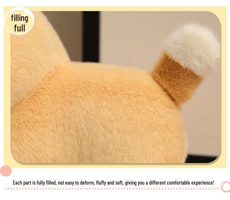 Shiba Inu Puppy Plush with Birthday Cake Hat - Cute Comfort Toy for Kids