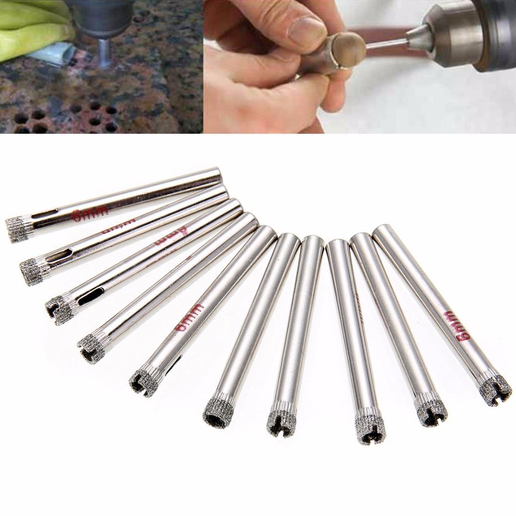 Buy 10Pcs Diamond Hole Saw Drill Bits Tool 6mm Tile Glass Slate