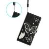 For iPhone 17 Pro Case Pattern Printing Wallet Stand Flip Leather Phone Cover with Strap