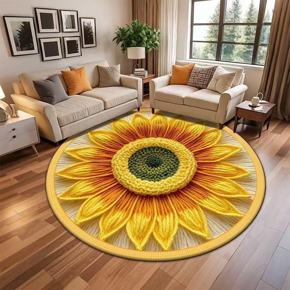 3D Floral Carpet Living Room Bedroom Floor Mat Easy To Wash and Maintain Anti Slip and Beautiful Floor Mat