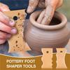 A60Z14 Pieces Pottery Trimming Tools Pottery Clay Foot Shaper Tools Texture Wooden Profile Rib Bundle Foot Shapermay