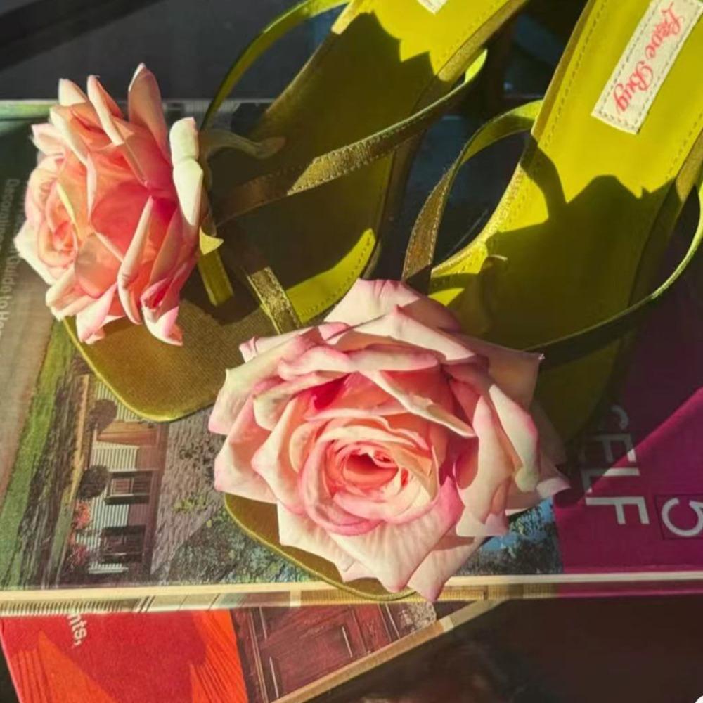 1 Ζευγάρι Προσομοίωση Πολύχρωμα Ταϊλανδέζικο Νεραϊδικό Λουλούδι Πόρπες Παπουτσιών Προσωποποιημένο Σχέδιο Πορσελάνη Προσομοίωση Πόρπες Διακόσμηση