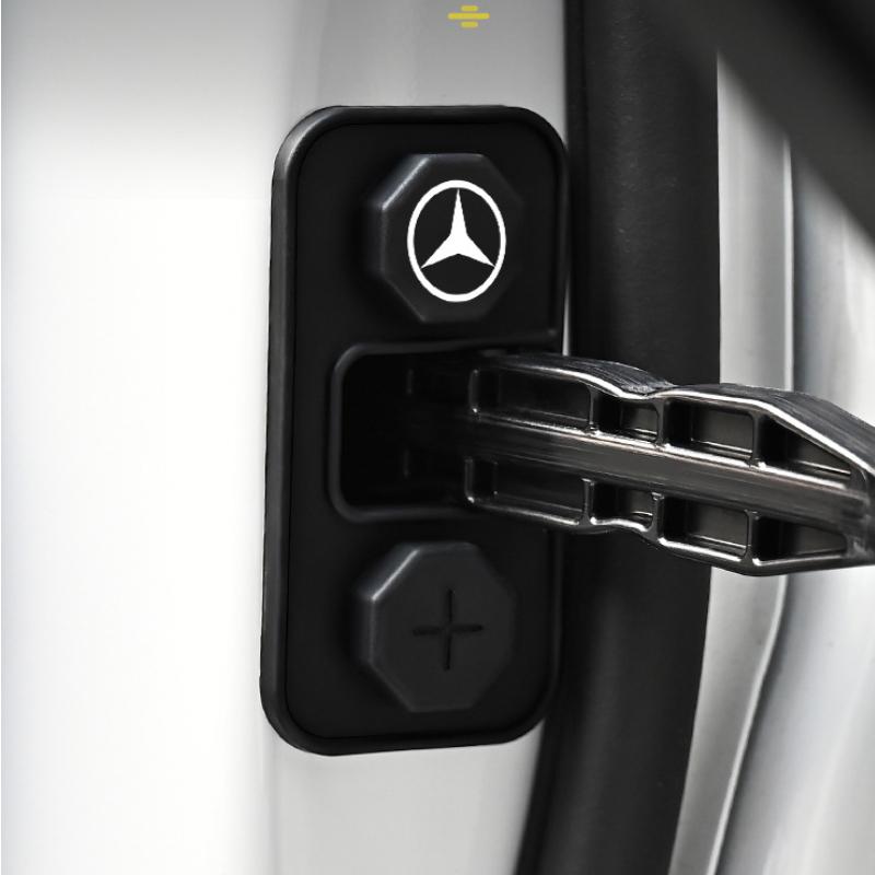 4pcs Car sticker For Mercedes-Benz A B C E G S V Class GLA GLC GLE Car Door Lock screw protective Silicone Case Anti-Collision ZF8
