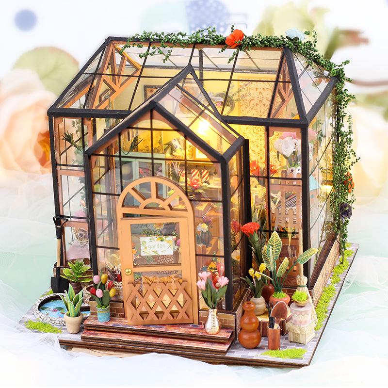 DIY Handcrafted Miniature Jenny's Flower House Model - Christmas Ornament Toy Gift
