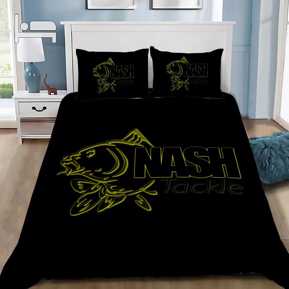 Fashion 3D Print Nash Fishing Logo Duvet Cover Pillowcase Bedding Set Adult Boy Girl Bedroom Decoration Single Double Large Size