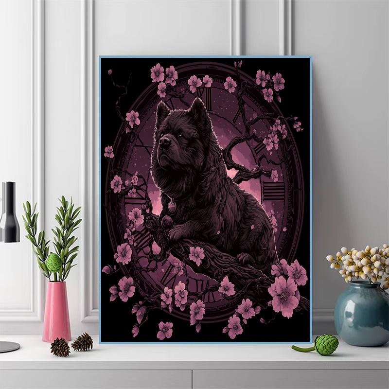 Chow Chow Pattern 3pcs 100% Round Full Drill 5D DIY Diamond Painting Embroidery Cross Stitch Rhinestone Décor