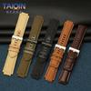 Sports canvas Watchband cowhide bottom For TIMEX T2N720 T2N721 TW2R55500 24*16mm Army green brown Men's Watch Strap Bracelet