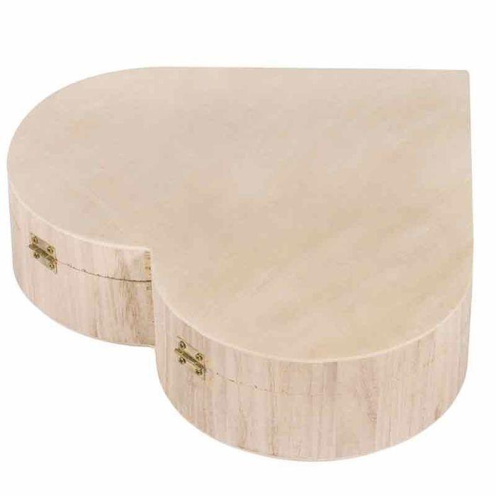 Rayher Hobby Rayher boîte en bois Cur, avec fermoir magnétique, 25,3x24x6cm, nature - 62841505