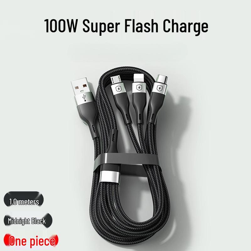 Universal Fast Charge 3-in-1 Multi-Head Charger Cable for Mobile Phones