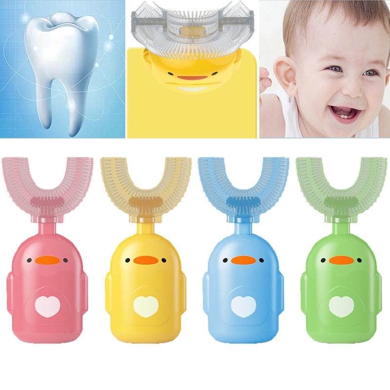 Adorable Silicone U-shaped Toothbrush For Toddlers Safe And Comfortable
