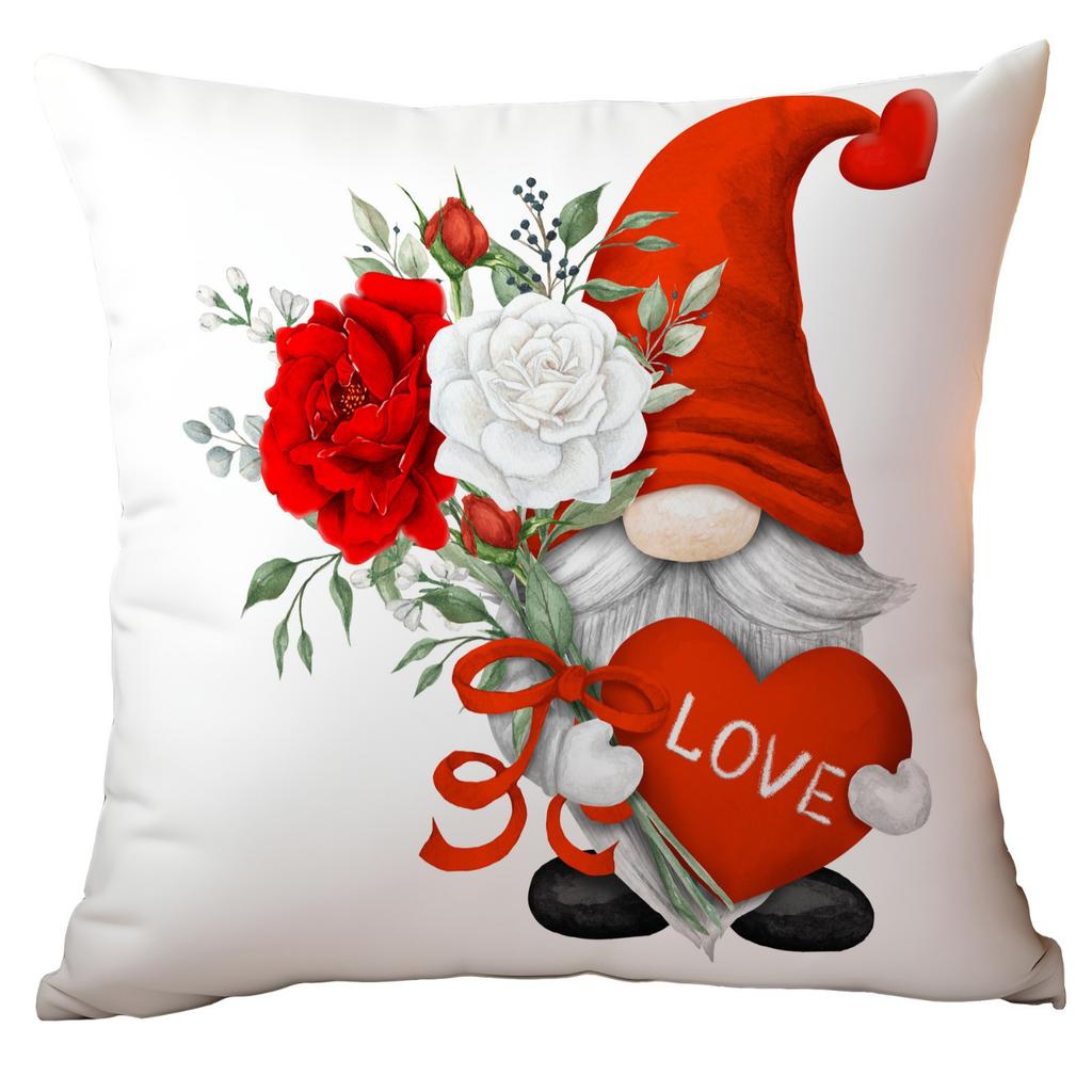 New Valentine's Day Pillow Cute Elf Red Love Living Room Sofa Pillow Cover