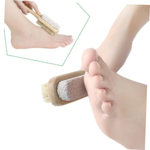 OSOLADY Foot Callus Brush with Double-Sided Pumice Pad and Bristles