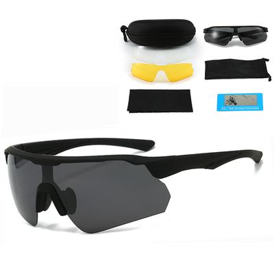 Outdoor Fahrrad Nachtsichtbrille Sportbrille zum Reiten 3-teiliges Set Sonnenbrille Polarisierte Sonnenbrille