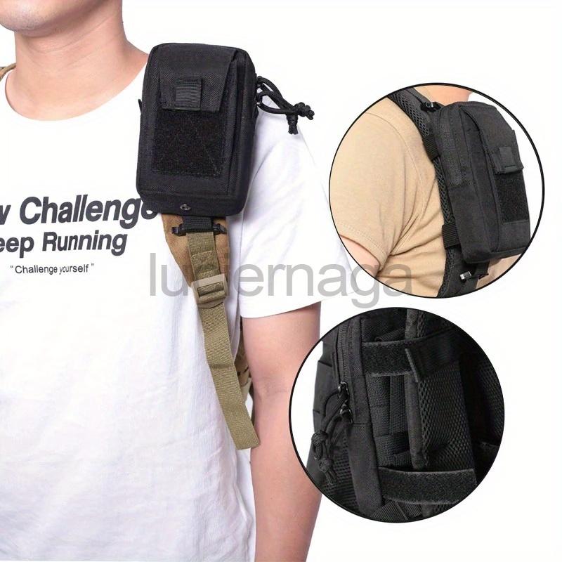 1000D Nylon Pouch with 2 Buckles Tactical Waist Fanny Pack For Outdoor Sports Hiking Backpack Phone Pocket Bag