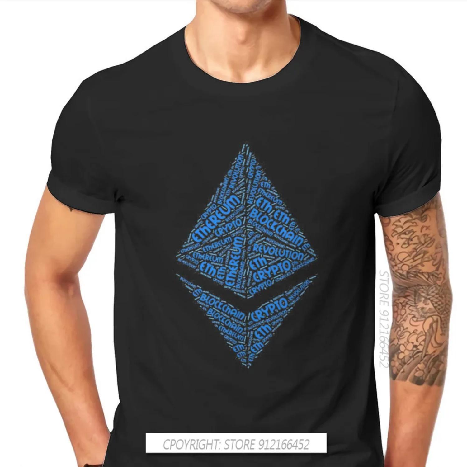 

Crypto Cryptocurrency Ethereum BlockChain Revolution T Shirt Graphic Summer Pure Cotton Men s Clothing Harajuku O-Neck TShirt S
