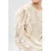 Autumn Water Yi Ren Ruffle Knit Sweatshirt