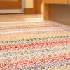Washable, Smooth, 100% Cotton, Multicolored, Handmade In India, Non-slip Kitchen Mat (multi-red, 50x180cm)