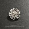 10Pcs Silver Button Women'S Clothes Jacket Fur Coat Diamond Decorative Metal Buttons High-End Button Accessories