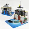 NEW Militarys Scene Prison Jail Sea Prisoner Police Station Wire Mesh Cage Basketball Stands Building Blocks Model Sets Bricks