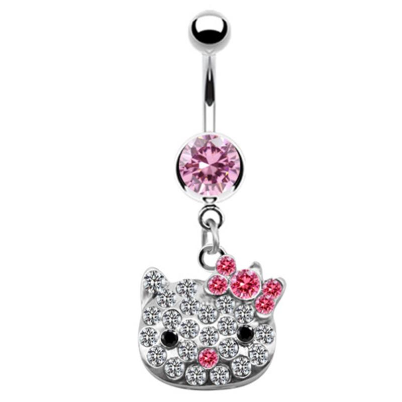 

Y2K Metal Nose Clip Lip Kawaii Hello Kitty Belly Button Ring Cartoon Ear Stud Women Body Piercing Jewellery