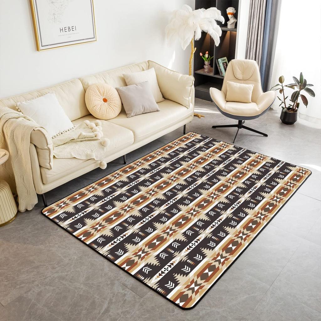 Western Aztec Living Room Rug Exotic Nordic Style Bohemian Floor Mat Ethnic Tribal Arrow Doormat Country Retro Geometric Carpet