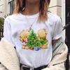 Christmas Reindeer Bear Tshirt Christmas Tree Loose Tshirt Durable Casual Tshirt Daily Travel Streetwear Fashion