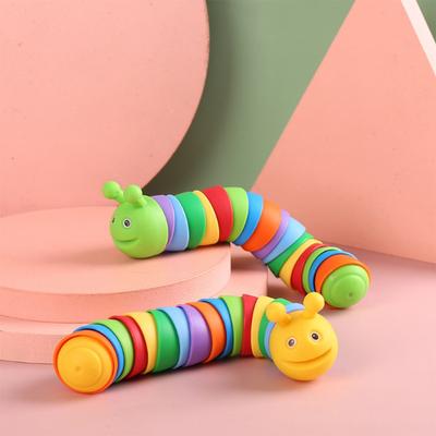 Barevná kloubová housenka smyslová hračka zabíjející čas uvolňující stres nad lezoucí hračky dekompresní puzzle housenka