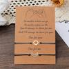 2 Stück Sonne und Mond Paar Armbänder Accessoire, das ewige Liebe symbolisiert, mit schwarzem Design für romantischen Ausdruck