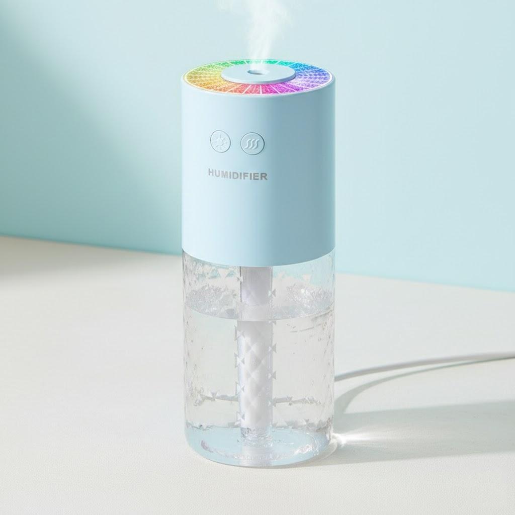 

Portable Car Air Humidifier Essential Oil Diffuser Aromatherapy Projection Lamp Vehicle Air Freshener for Home Use светло-синий