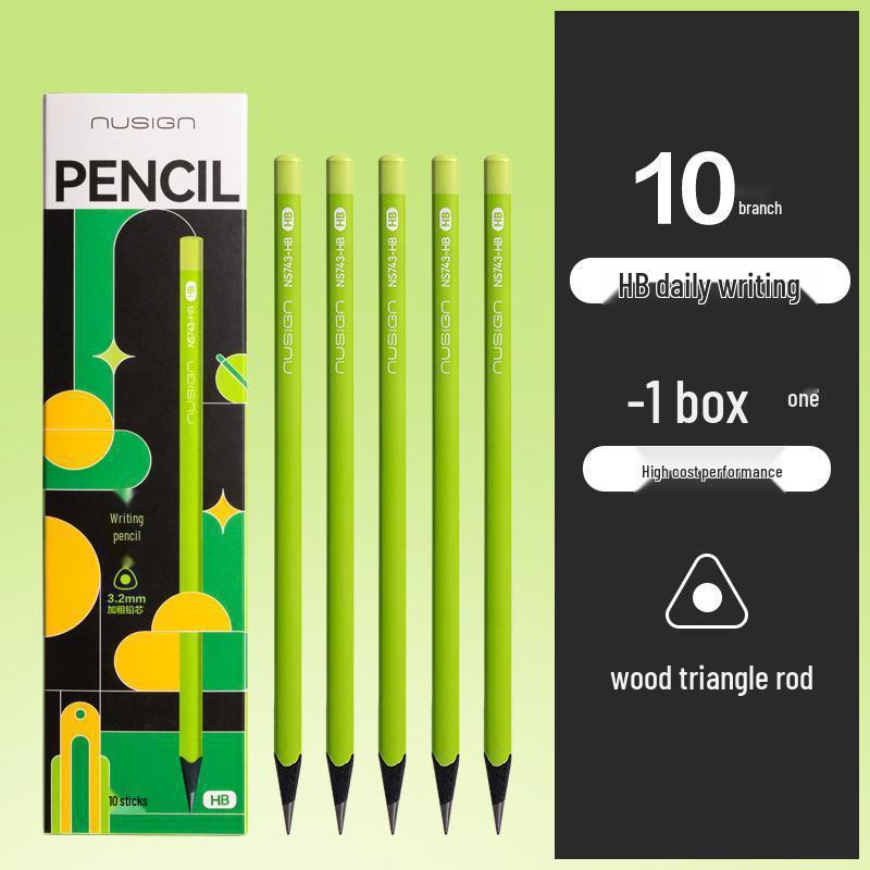 New Sai Little Green Deli Black Lead Pencil with Thick Core for Elementary Students/Children's Writing.