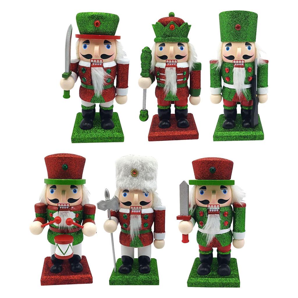 Nutcracker Figurine Crafts Wooden Nutcracker for Tabletop Shelves Birthday