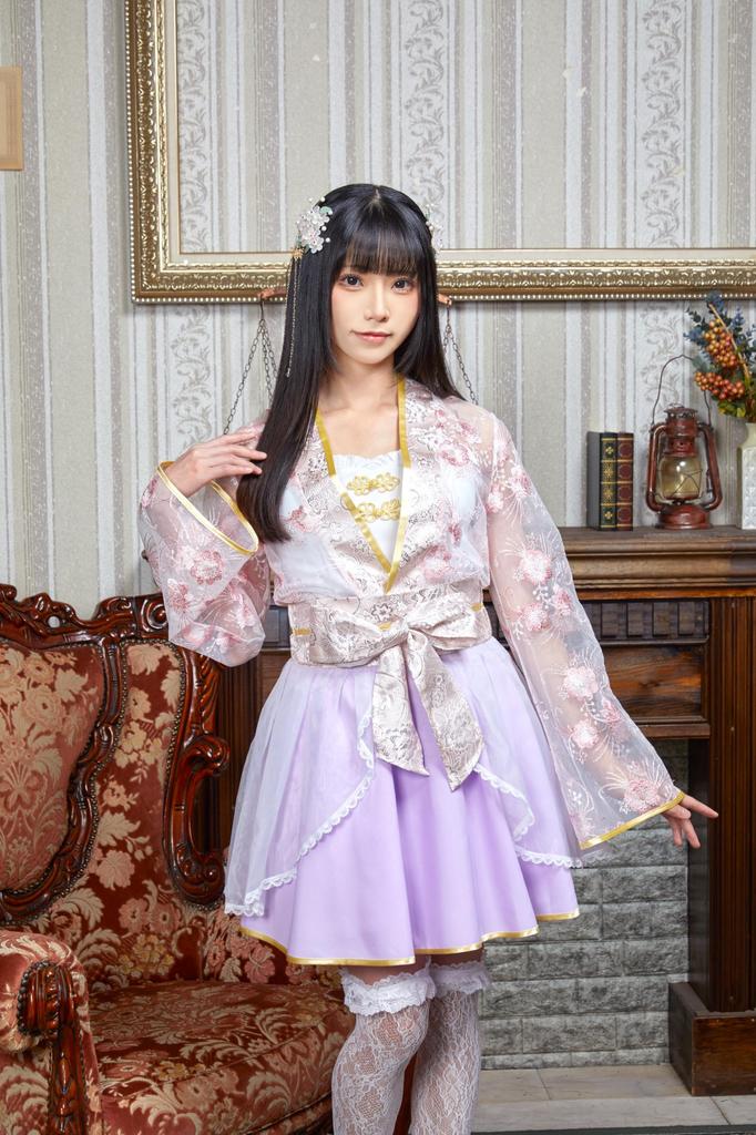 Clearstone Cosplay Halloween Japanese Costume for Lavender Koi-goromo Women,