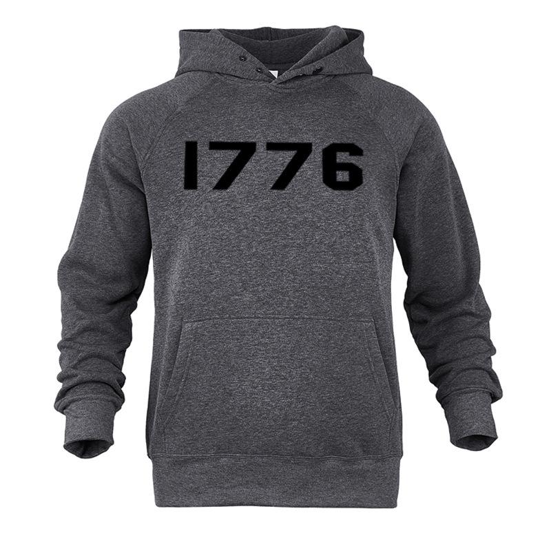 

1776 толстовка с капюшоном с напечатанными буквами для мужчин и женщин, большой размер, осень и зима, свободный пуловер, свитер, простая щедрая мужская одежда, удобная и повседневная XXXL