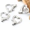 1-5Pcs Stainless Steel Love Heart Lobster Clasp Spring Snap Connection Buckle for DIY Jewelry Making Keychain Pendant Accessory