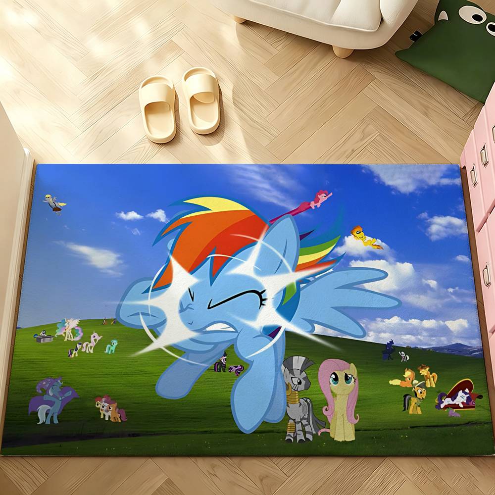 Cute M-My Little Pony-S Carpet Bathroom Anti-slip Mat Door Mat Home Decoration Mat Entrance Door Mat Scratch-resistant Door Mat