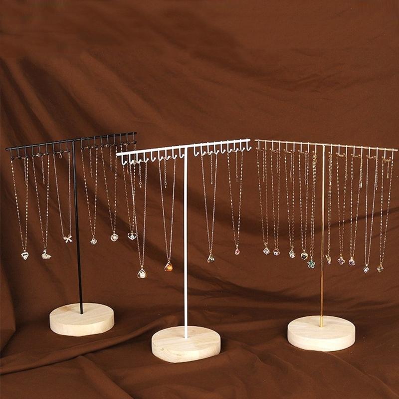 Fashionable Sturdy Alloy Jewelry Stand for Necklaces Bracelets and Earrings Clear Organizers with Multiple Tower