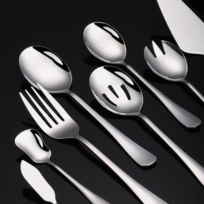 Stainless Steel Common Spoon and Fork Set Banquet Party Service Parting Colander Cake Spoon Dessert Shovel Butter Knife