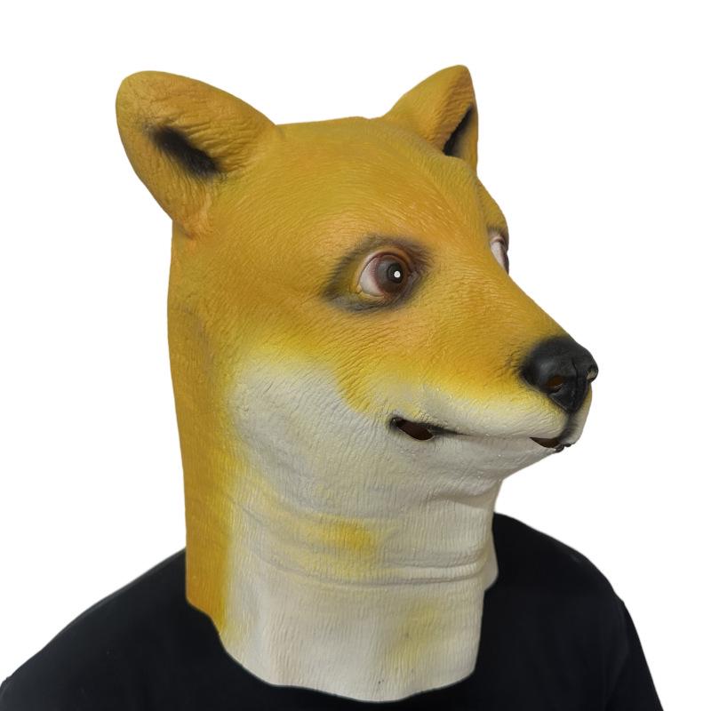 Halloween Wolfdog Shepherd Mask - German Shepherd Husky Latex Headgear for TikTok Style Parties