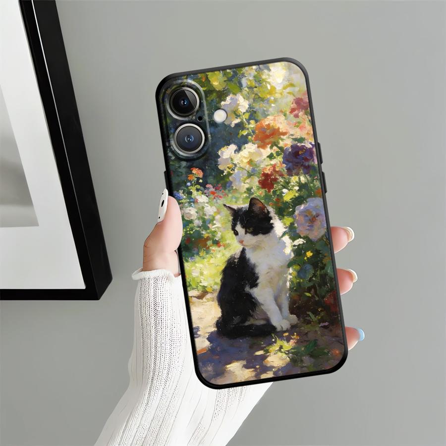 Funda Phone Cover Case for Apple iPhone 17 Pro Max 14 15 Pro 7 8 16 XR XS MAX Air 13 11 12 Cartoon Cute Cat