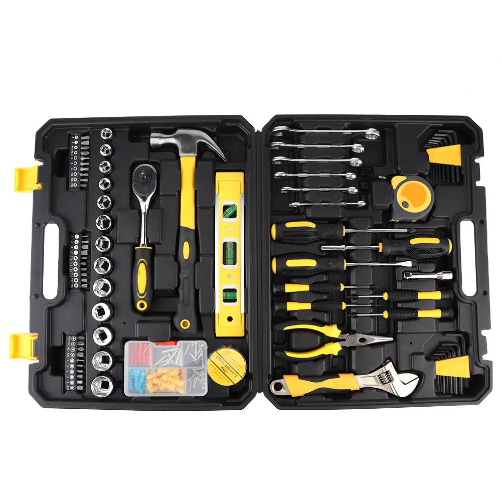 108Pcs Household Tool Set Wrench Screwdriver Hardware Hand Tool Kit for Decoration Maintenance