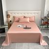 Popular 100% Cotton Sateen Bed Sheet Set - Solid Color, Long Staple Cotton, Single/Double Sizes, Three-Piece Collection