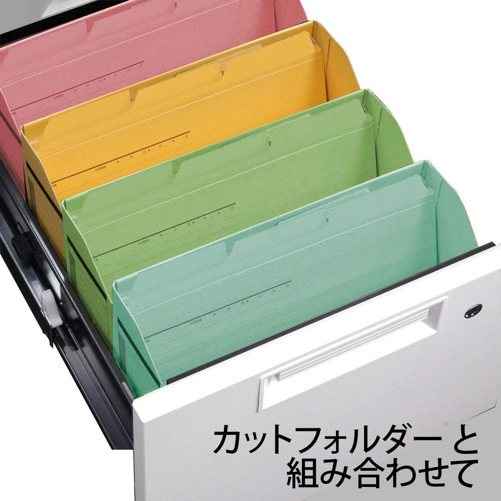 Plus File Box FL-051BF A4-E 100mm Width, 4-pack (4 Colors)