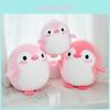 Pink Penguin Stuffed Animal With Short Plush Material For Childrens Room Decor